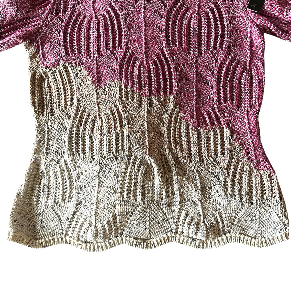 Nic+Zoe Tri-Color Sweater Crochet Look - Picture 4 of 12